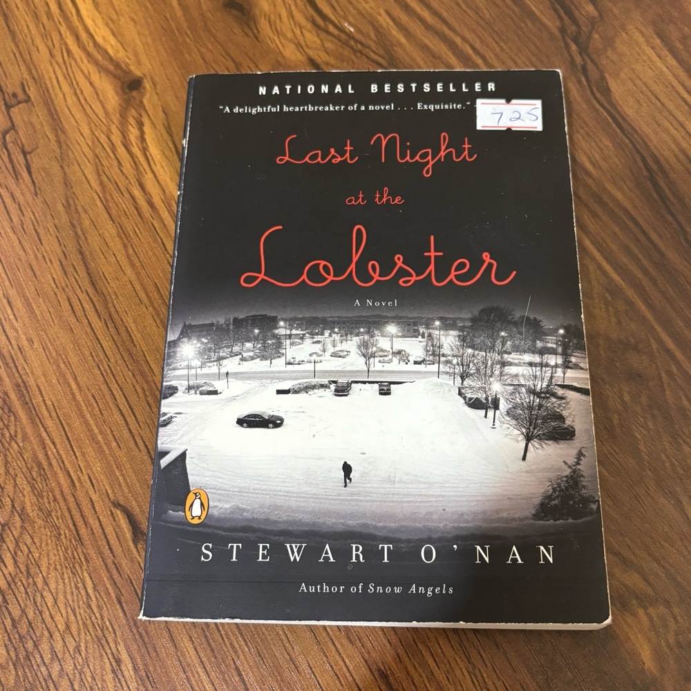 3/$20 📚 Last Night at the Lobster Stewart O'Nan Paperback